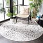 Safavieh Cabana CBN656A 4" Round Ivory and Grey Indoor/Outdoor Area Performance Rug, , large