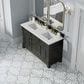 James Martin Vanities Brookfield 60" Double Bathroom Vanity in Black Onyx with 3 cm Ethereal Noctis Quartz Top and Rectangular Sinks, , large