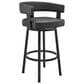Armen Living Cohen 26" Swivel Counter Stool in Black, , large