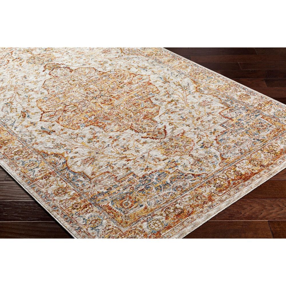 Surya Mona Lisa 5&#39; x 7&#39;5&quot; Tan, Mustard, Brick Red, Sage, Dark Blue, Olive and Burgundy Area Rug, , large
