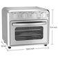HOMLUX 16 Qt Air Fryer Toaster Oven in Silver, , large