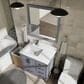 Lexora Home Jacques 36" Left Offset Single Bathroom Vanity in Dark Grey with 2 cm White Quartz Top and Rectangular Sink, , large