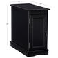 Linon Home Decor Barron Accent Table with USB Charging Station in Black, , large
