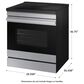 Samsung Bespoke Bespoke 6.3 Cu. Ft. Smart Slide-In Induction Electric Range with Ambient Edge Lighting in Stainless Steel, , large