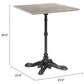 Zuo Modern Alfresco 24" Square Dining Table in Black and Gray - Table Only, , large