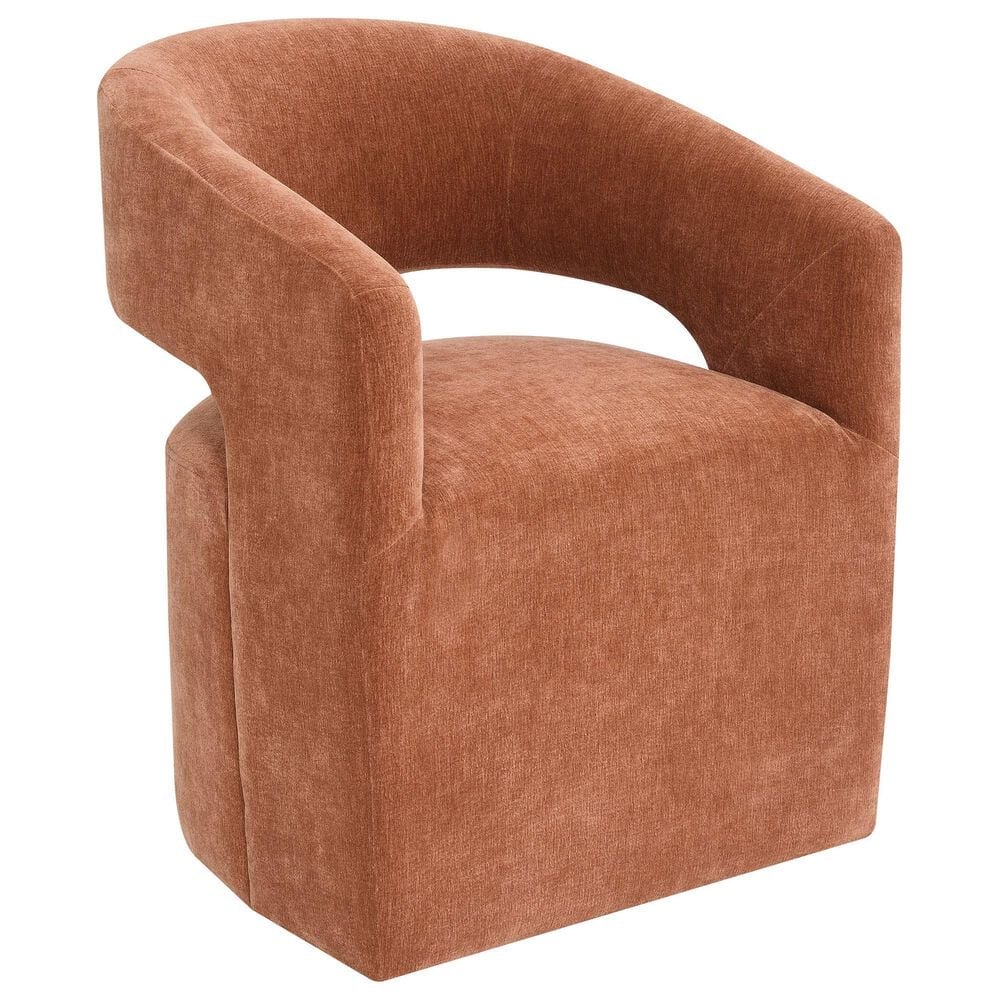 Furniture of America Rivena Modern Arm Chair with Casters in Rustic Orange, , large