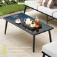HOMLUX 6-Piece Patio Conversation Set with Woven Sling Fabric in Light Gray, , large