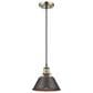 Golden Lighting Orwell 1-Light Small Pendant with Rubbed Bronze Shade in Aged Brass, , large