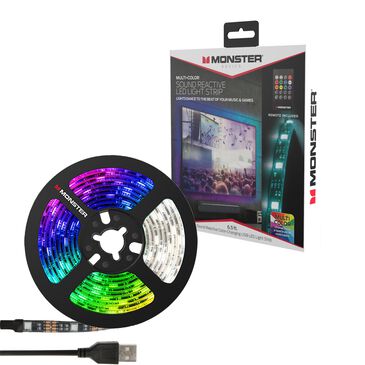 Monster 6.5" Multi-Color LED Light Strip in Black, , large