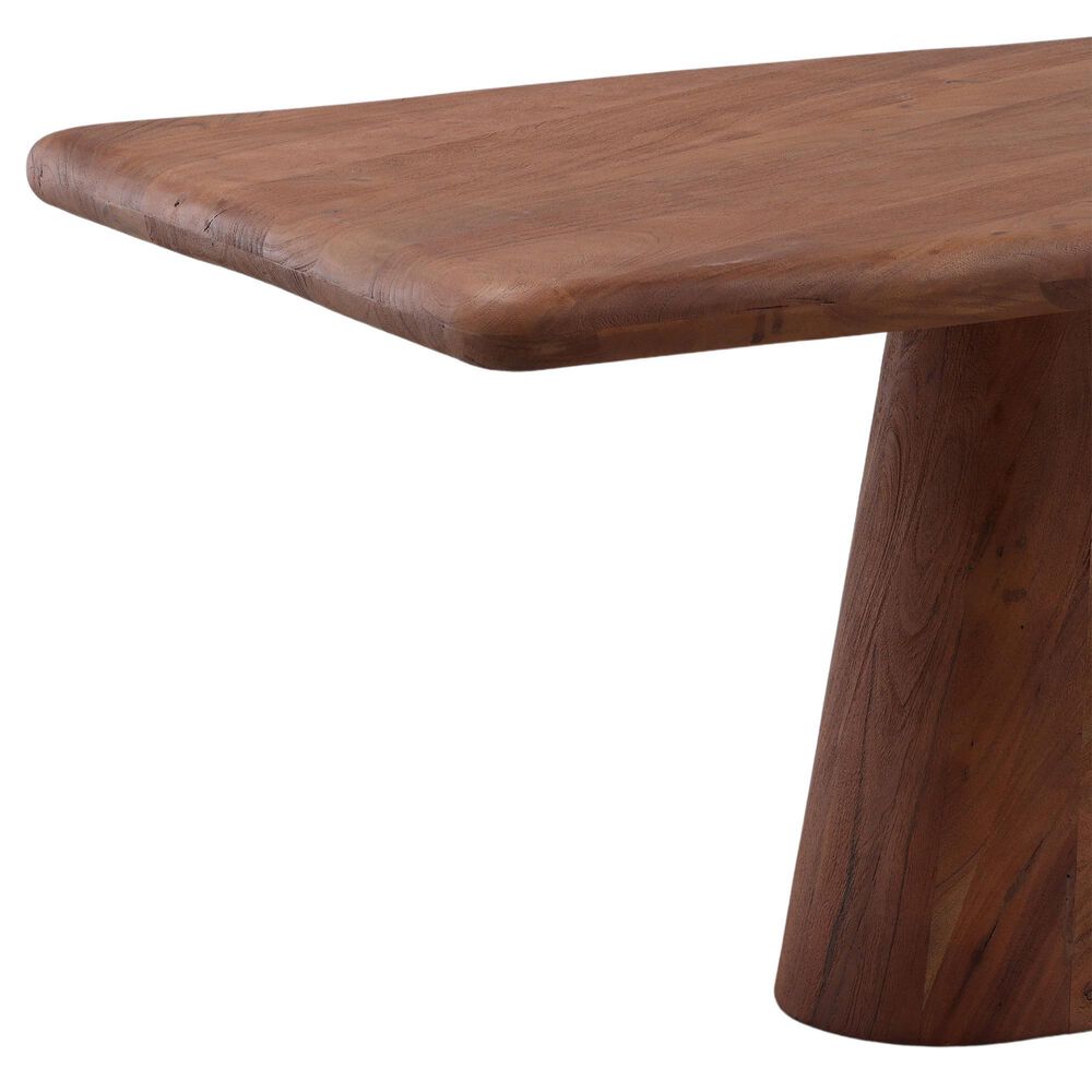 UNIQUE DESIGN Marci Pedestal Dining Table in Brown, , large