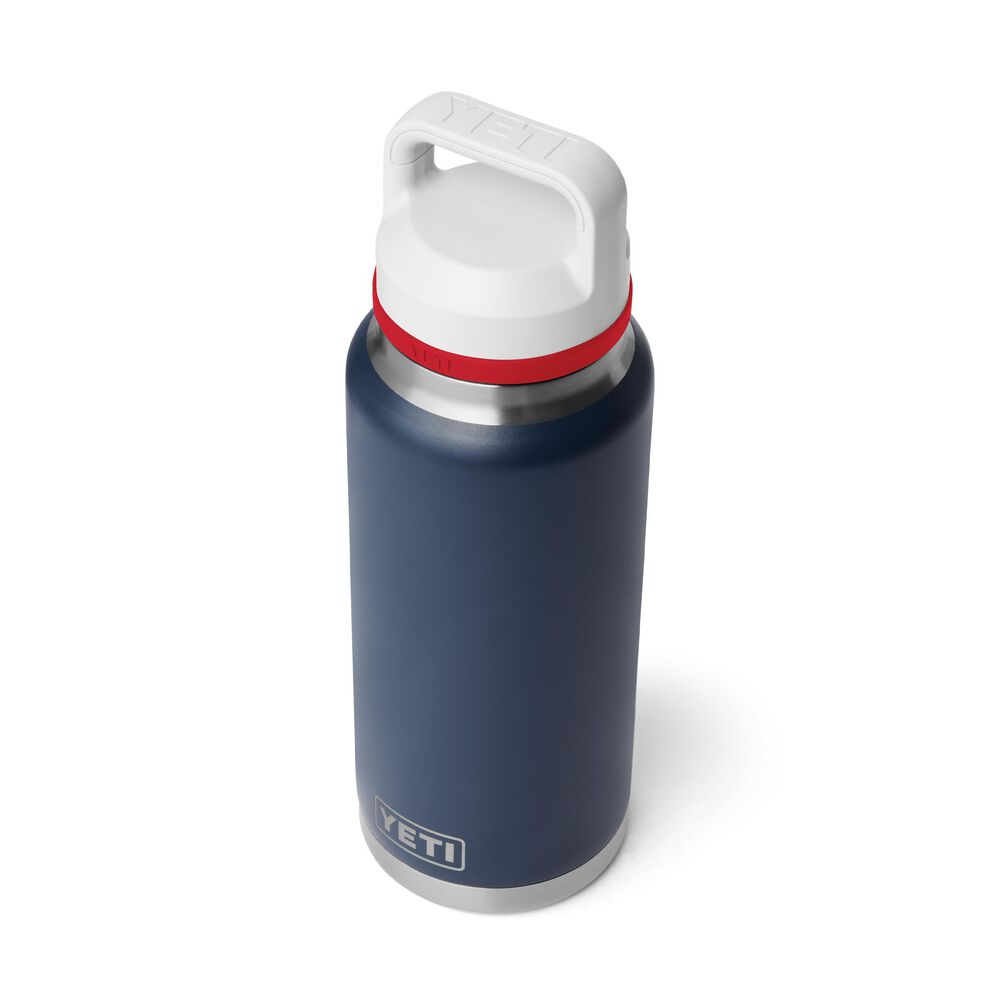 YETI Rambler 36 oz Bottle Chug in Patriotic Navy/Rescue Red/White, , large