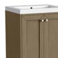 James Martin Vanities Chianti 24" Single Bathroom Vanity in Walnut Whisper with 2 cm White Glossy Composite Stone Top and Rectangular Sink, , large