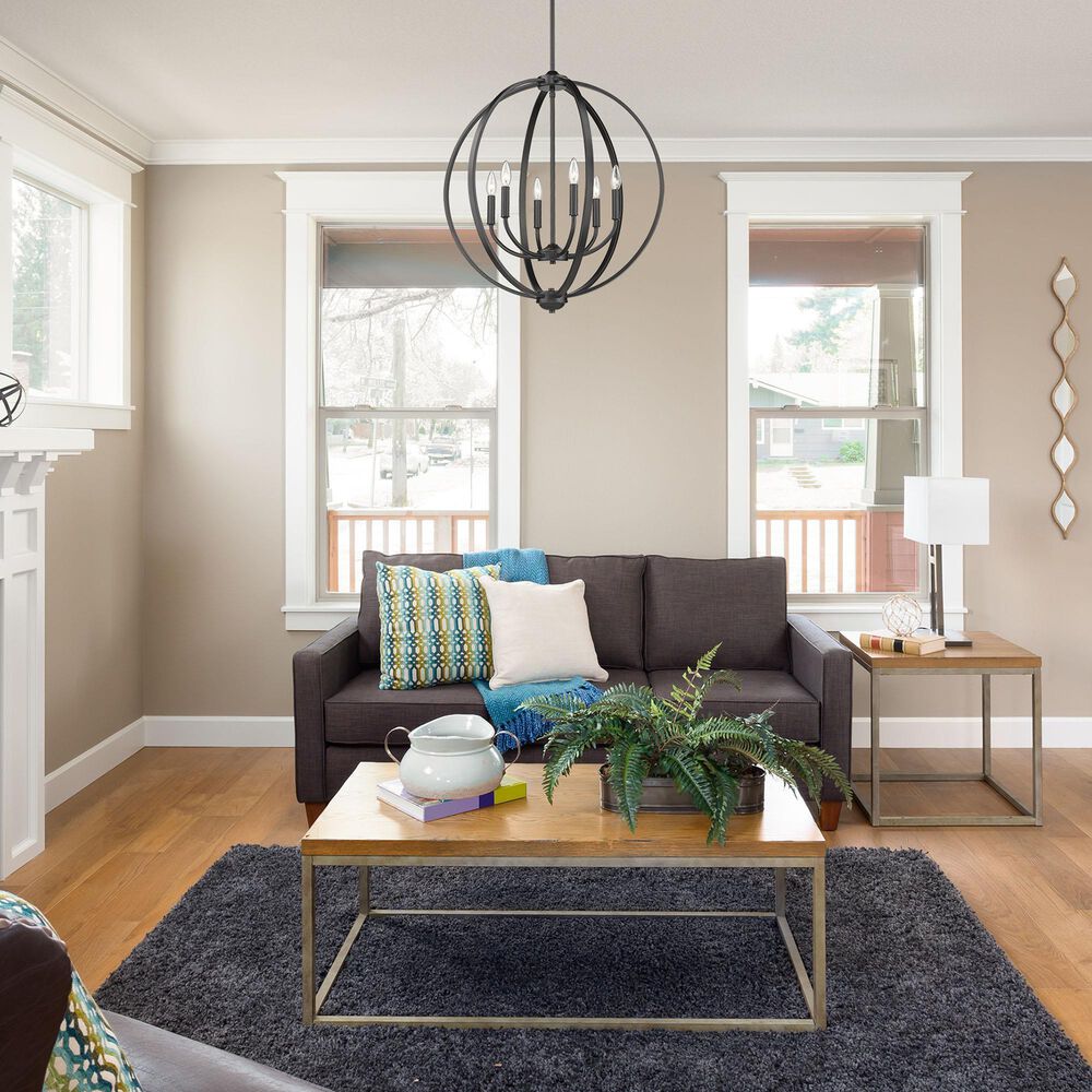 Golden Lighting Colson 6-Light Chandelier in Matte Black, , large