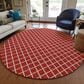 Dalyn Rug Company York 8" Round Red Indoor/Outdoor Area Rug, , large