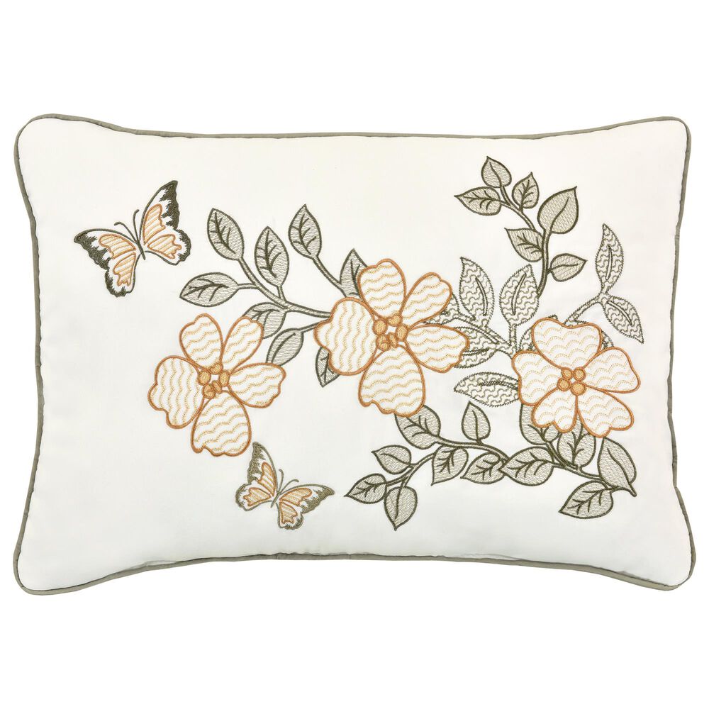 Royal Court Evergreen 13" x 21" Lumbar Pillow in Sage and White, , large