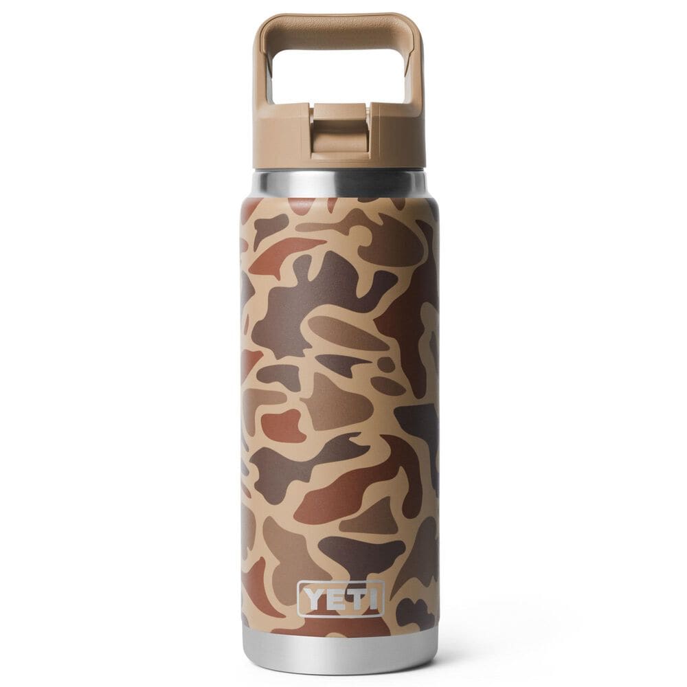YETI Rambler 26 Oz Water Bottle with Color-Matched Straw Cap in Wetlands Camo, , large