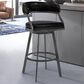 Blue River Saturn 26" Counter Stool with Vintage Black Seat in Mineral, , large