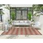 Nourison Positano Geometric Terracotta 6" x 9" Indoor/Outdoor Area Rug, , large