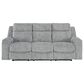 Ashley Buntington Manual Reclining Sofa in Pewter, , large