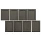 Emser Cuadro Charcoal 4" x 5" on 9" x 14" Frame Porcelain Mosaic Sheet, , large