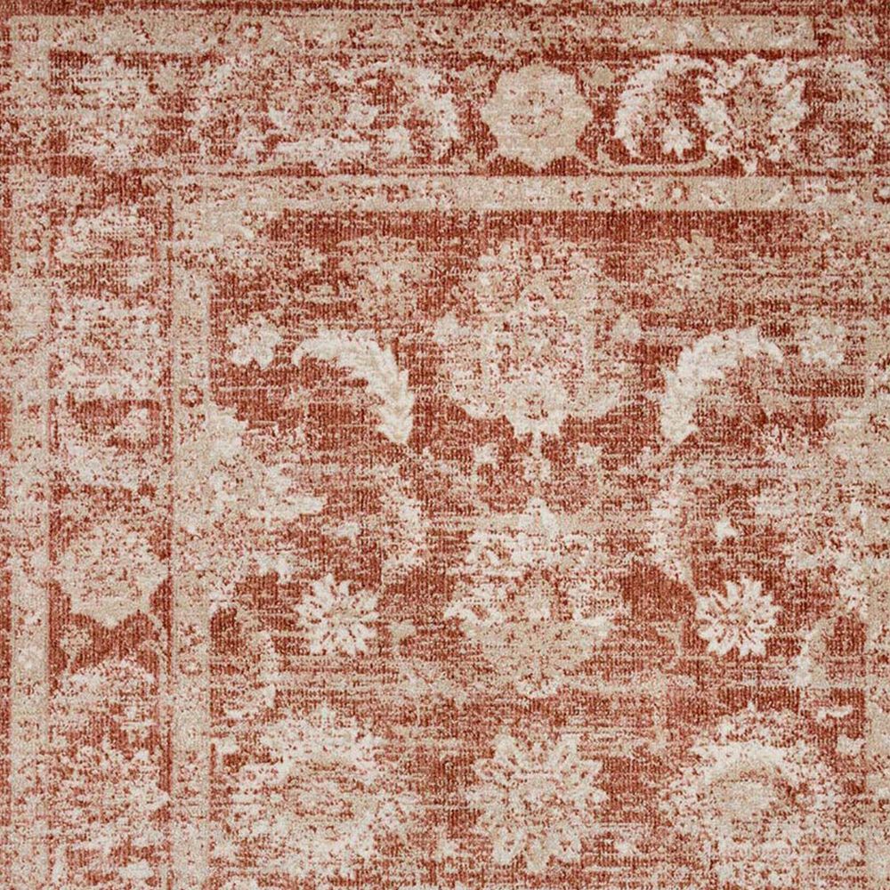 Loloi II Odette 4&#39; x 6&#39; Rust and Ivory Area Rug, , large