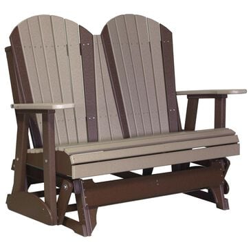 Amish Orchard 4" Adirondack Glider in Weatherwood and Chestnut, , large