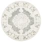 Safavieh Micro-Loop MLP275F 5" Round Gray and Ivory Area Rug, , large