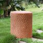 Hearth and Haven Evie Outdoor Round Side Table with Basket Weave Pattern in Brown, , large