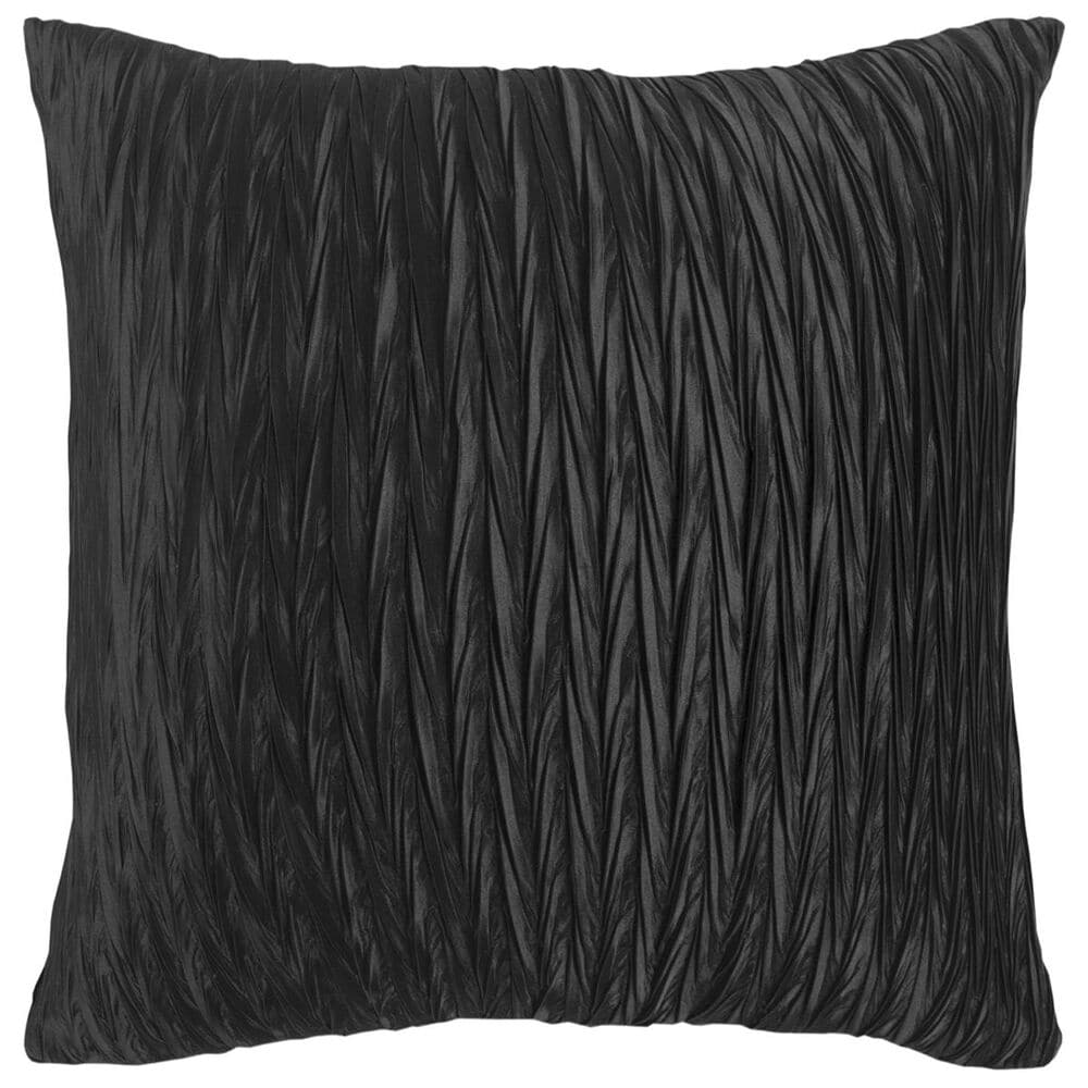 Rizzy Home 18" x 18" Pillow Cover in Solid Black, , large