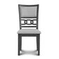 New Heritage Design Gia 47" Round Storage Dining Table and 4 Upholstered Dining Side Chairs in Gray/Gray, , large