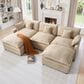 HOMLUX 107.87" Ultra-Comfort Chenille Sectional Sofa in Camel, , large