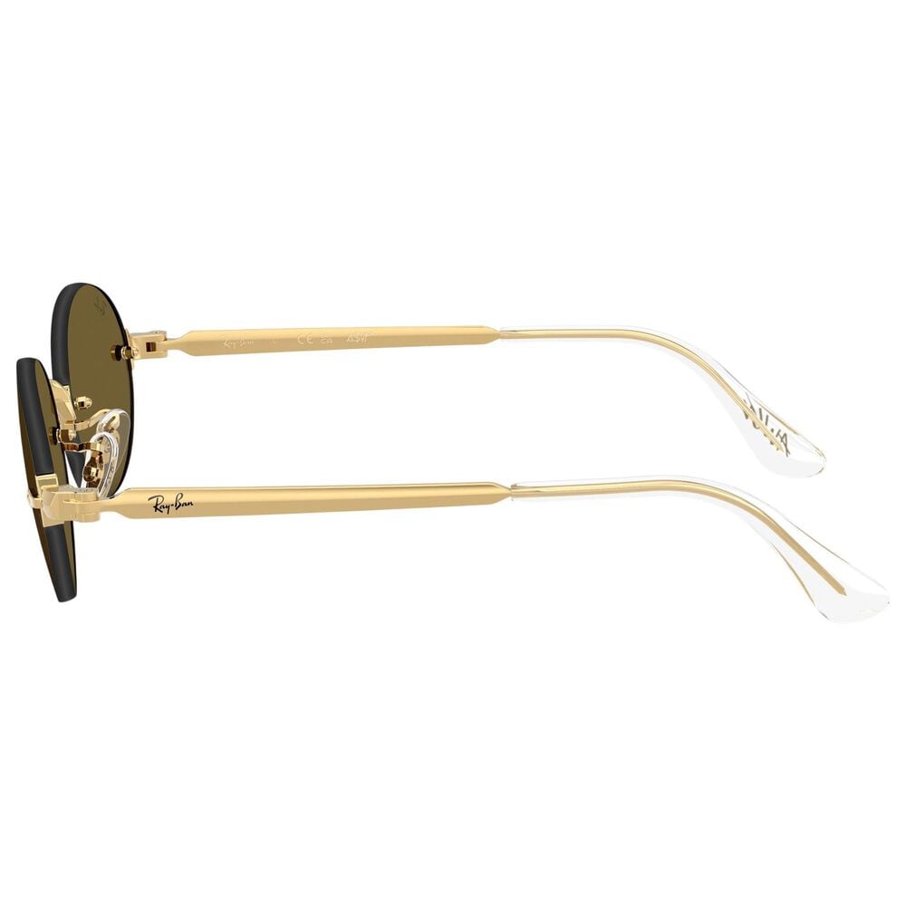 Rayban Glasses A$AP Rocky Sunglasses with Dark Brown Lenses in Polished Arista Gold, , large