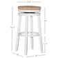 Linon Home Decor Morgan Swivel Bar Stool in White, , large
