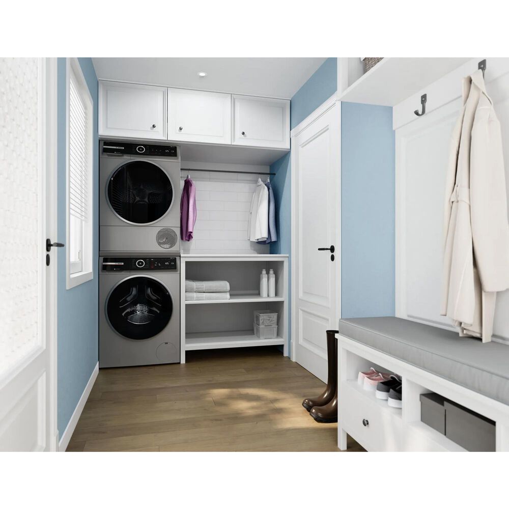 Bosch 800 Series 2.4 Cu. Ft. Front Load Compact Washer in Pearl Steel, , large