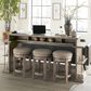 Belle Furnishings City Scape Console Bar Table in Burnished Beige, , large