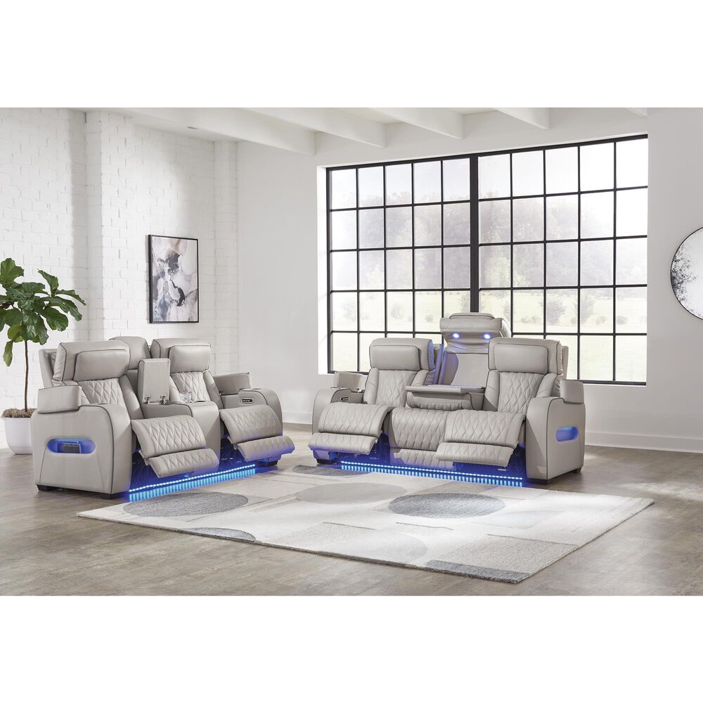 Ashley Boyington 2-Piece Power Reclining Living Room Set in Gray, , large