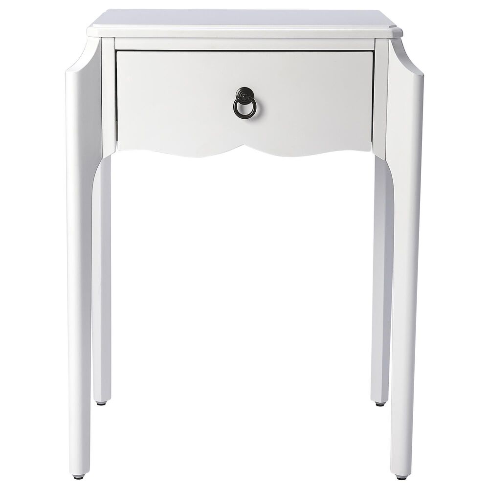 Butler Specialty Company Wilshire 1-Drawer Nightstand in Smooth White, , large