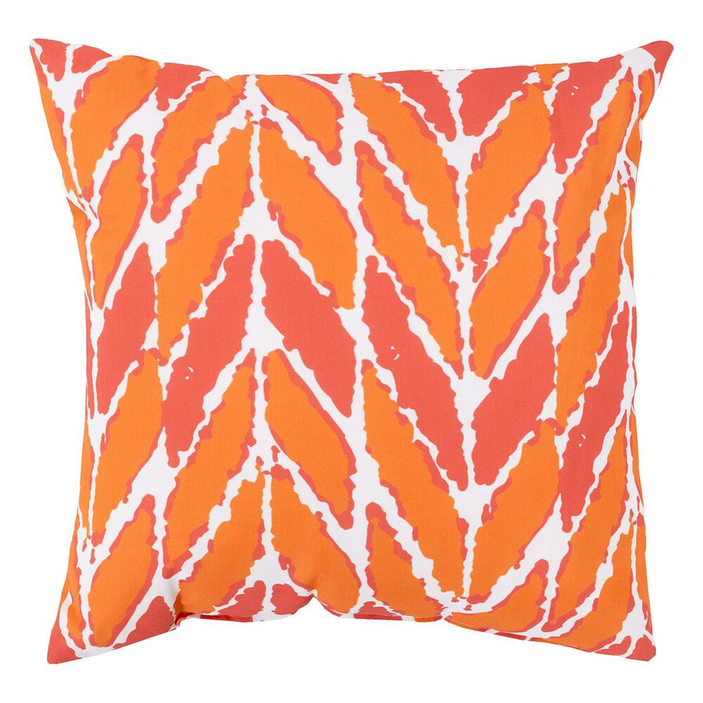 Surya Rain 26" x 26" Arrow Outdoor Tangerine Pillow in Coral, , large