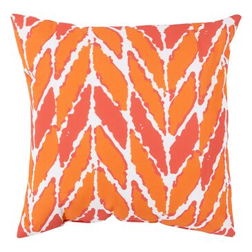 Surya Rain 26" x 26" Arrow Outdoor Tangerine Pillow in Coral, , large