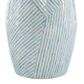 Linon Home Decor Prianna Drum End Table with Mosaic Capiz in Light Blue and White, , large