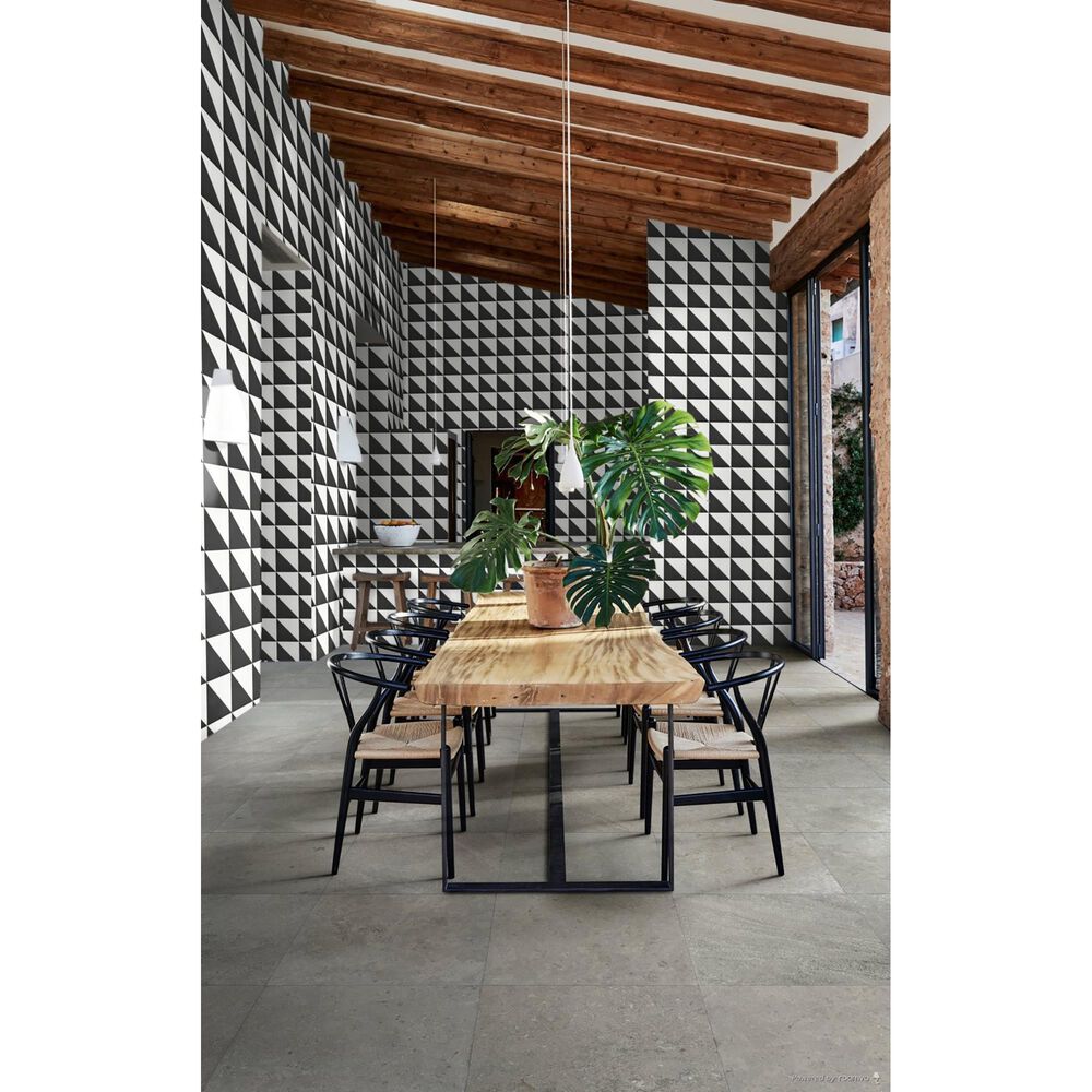 Marazzi Scenario Nero Triangle 8&quot; x 8&quot; Porcelain Tile, , large