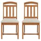 Linon Home Decor Wilmer Side Chair with Beige Upholstery in Brown (Set of 2), , large