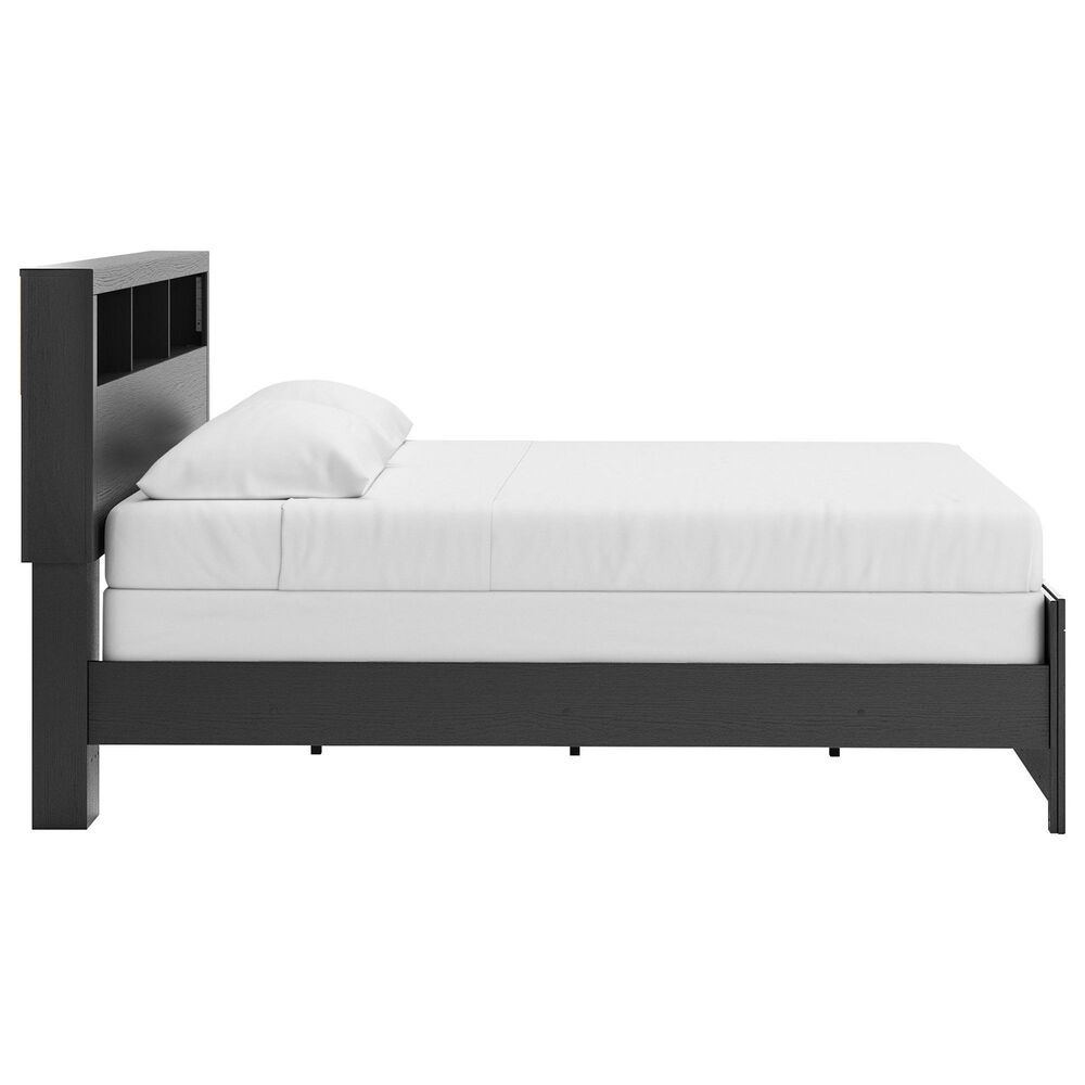 Ashley Broachmyn King LED Bookcase Bed in Black and Gray, , large