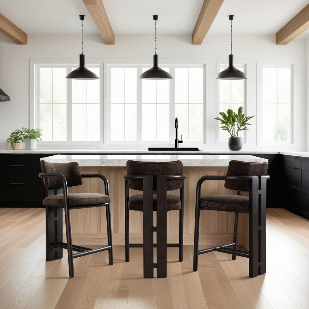 Armen Living Aaliyah 26" Counter Height Stool in Espresso, , large