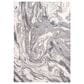 Feizy Prasad Abstract 5" x 8" Light Gray Area Rug, , large