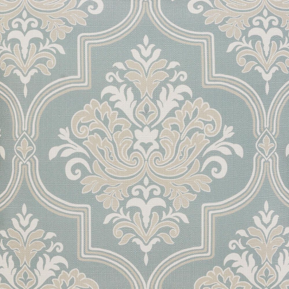 J. Queen New York Tranquility 20&quot; Square Throw Pillow in Aqua, Cream and Gold, , large