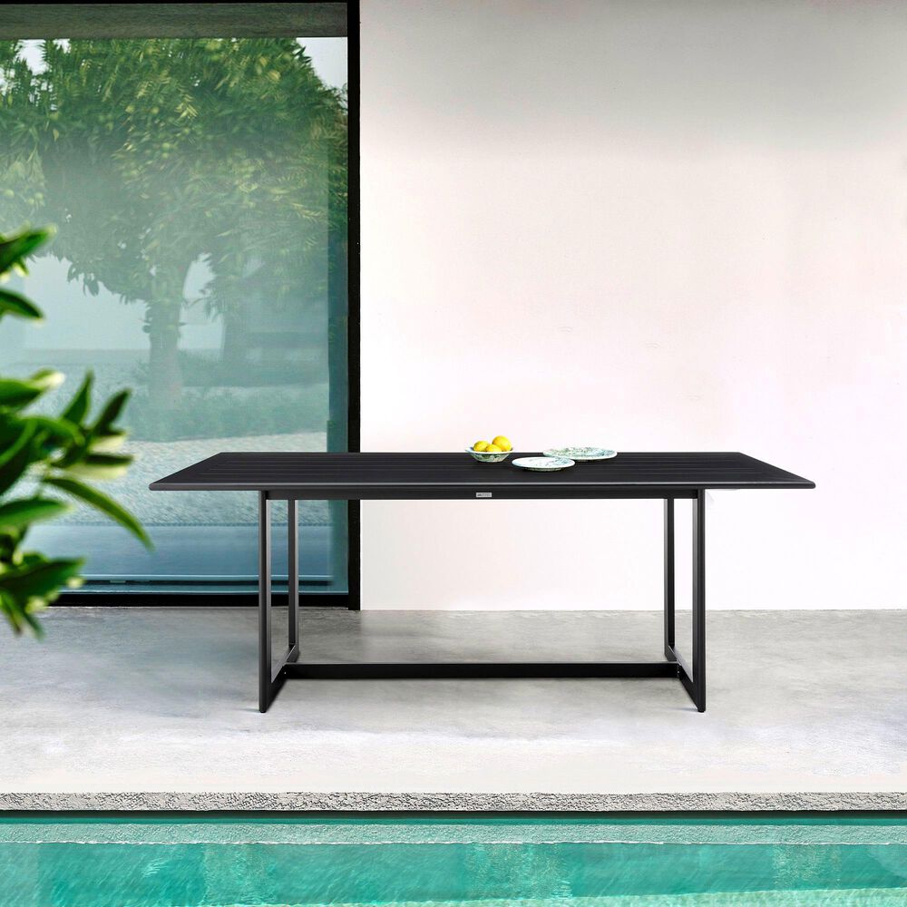 Blue River Grand Rectangle Patio Dining Table in Black, , large