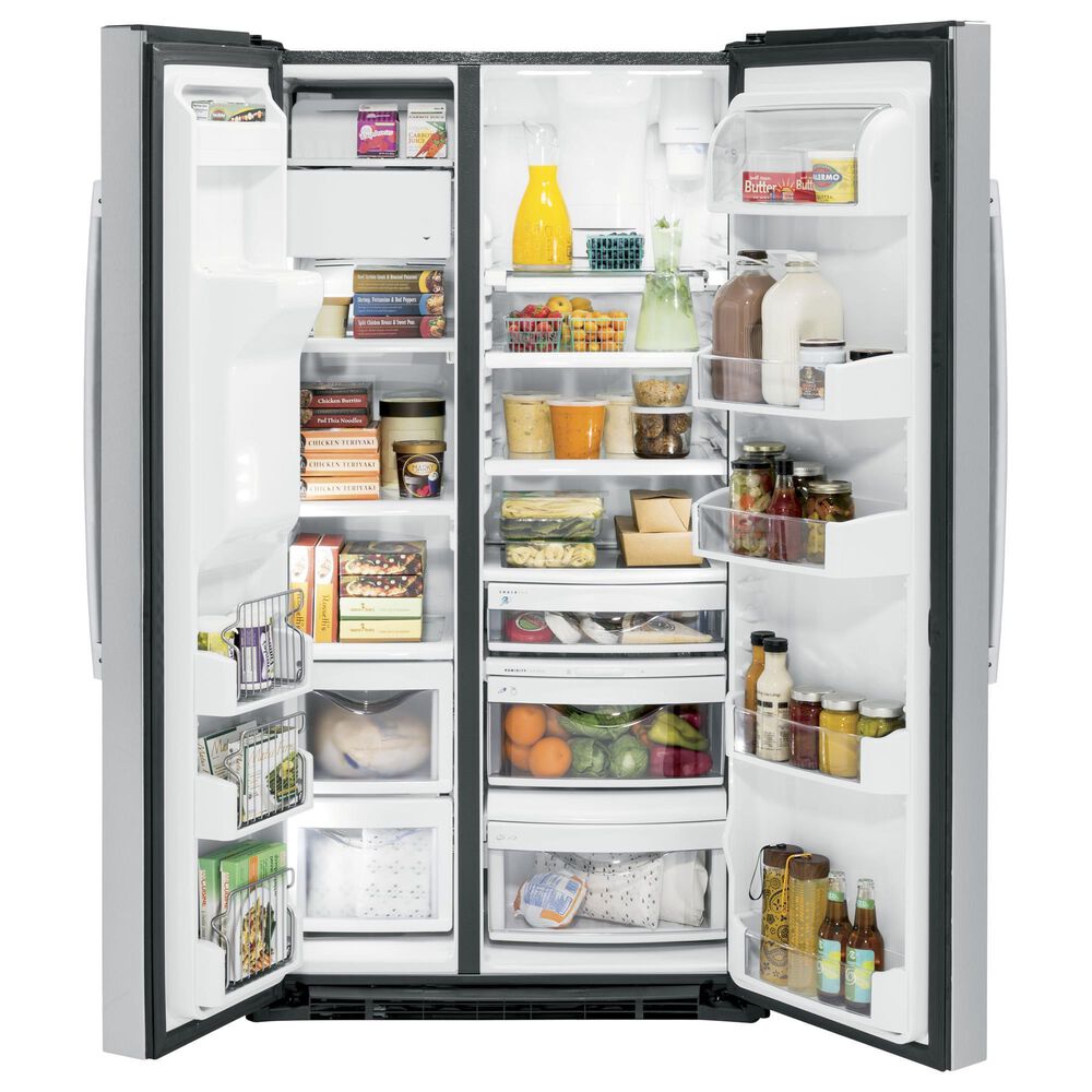 GE Profile 21.9 Cu. Ft. Side-By-Side Refrigerator in Fingerprint Resistant Stainless Steel, , large