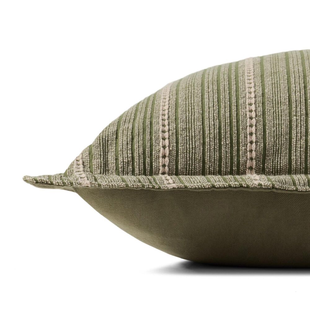 Loloi Howie 22&quot; Square Throw Pillow in Green and Natural, , large