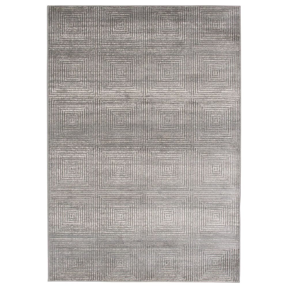 Central Oriental Clearwater Barris 7"10" x 9"10" Oyster and Ghost Area Rug, , large